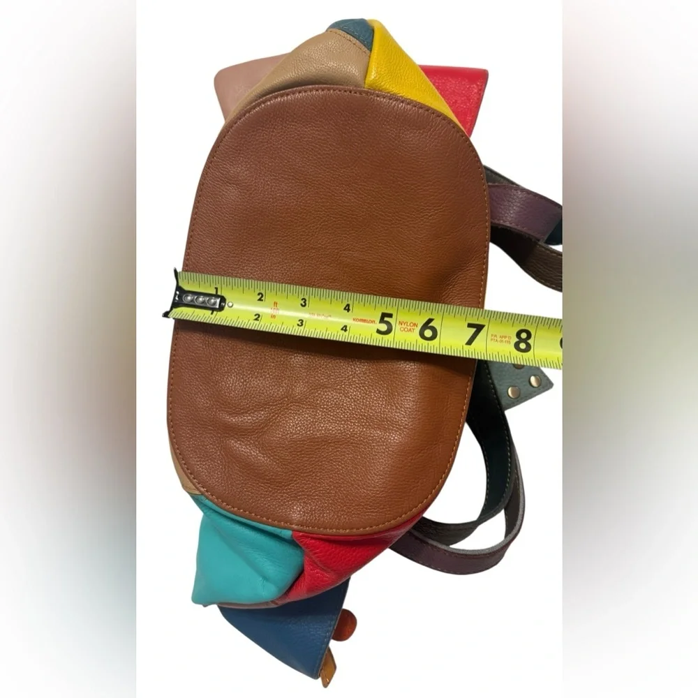 Amerileather Patchwork boho stud hippie leather purse - Picture 14 of 16